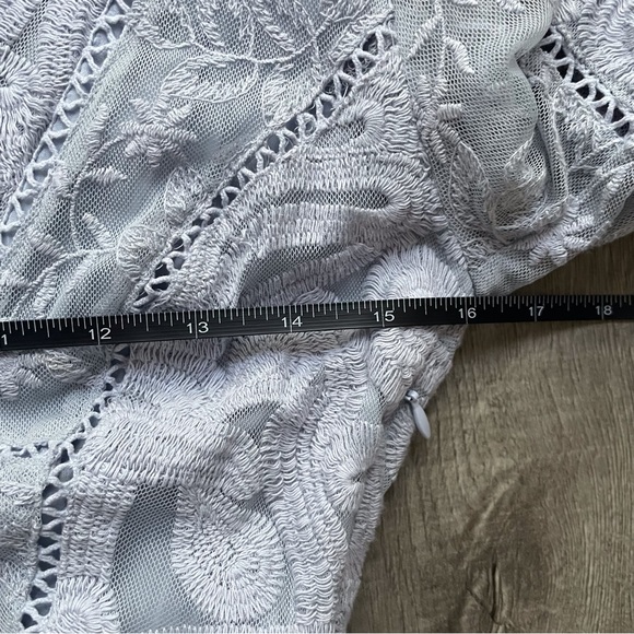 Free People Mountain Laurel Lace Crochet Dress Morning Mist - Picture 7 of 12